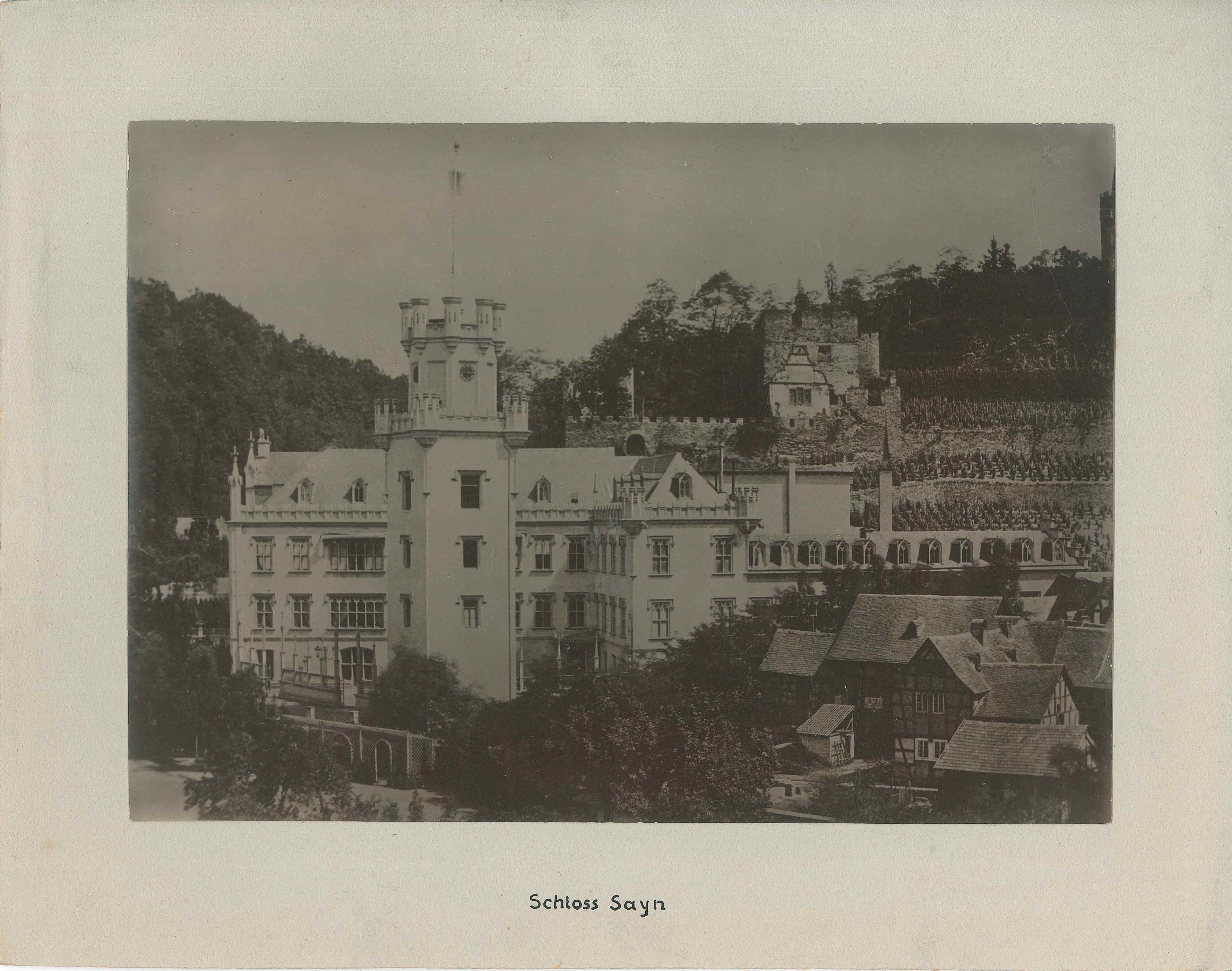 Schloss Sayn 1850 (REM CC BY-NC-SA)