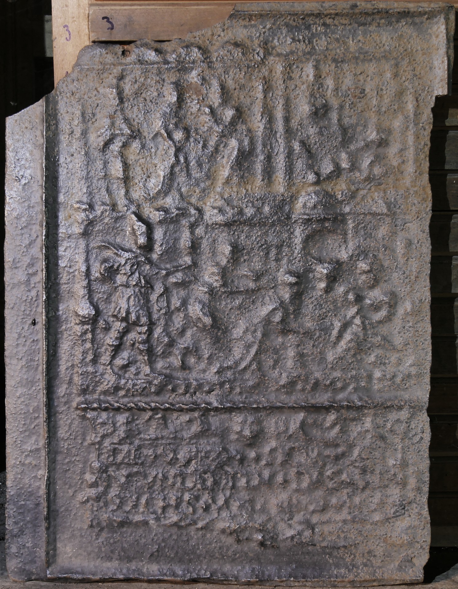 Kaminplatte Hl. 3 Könige (Volkskunde- und Freilichtmuseum Roscheider Hof CC0)