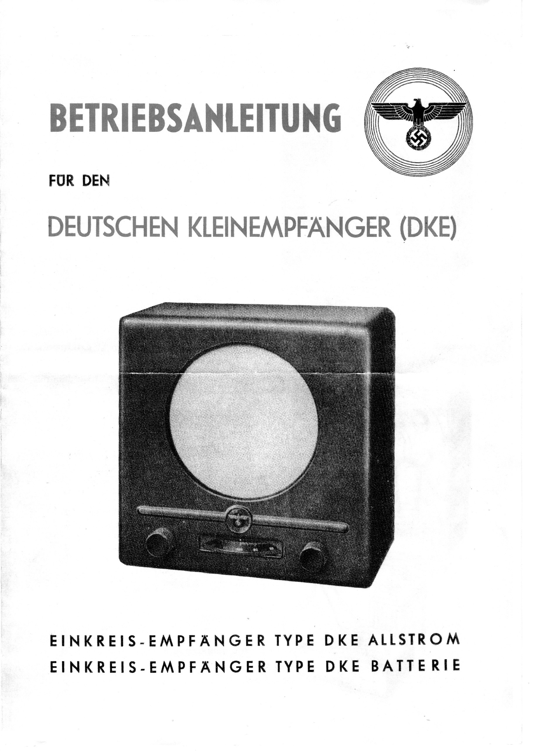 Röhrenradio DKE - Betriebsanleitung (Volkskunde- und Freilichtmuseum Roscheider Hof CC0)