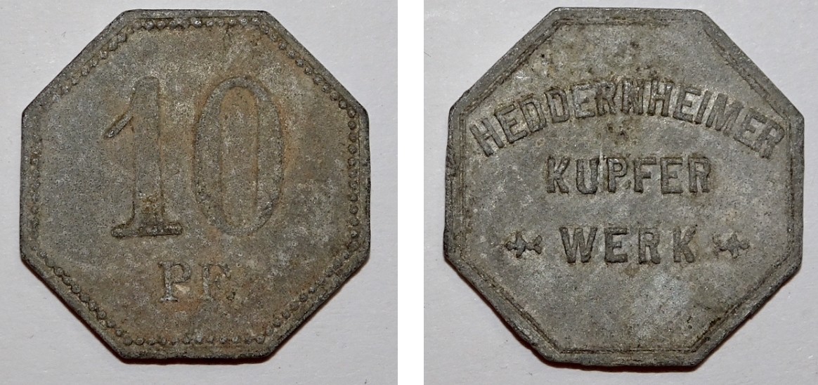 10 Pfennig Heddersheimer Kupferwerk (Museumsgesellschaft Bad Dürkheim e.V. CC BY-NC-SA)