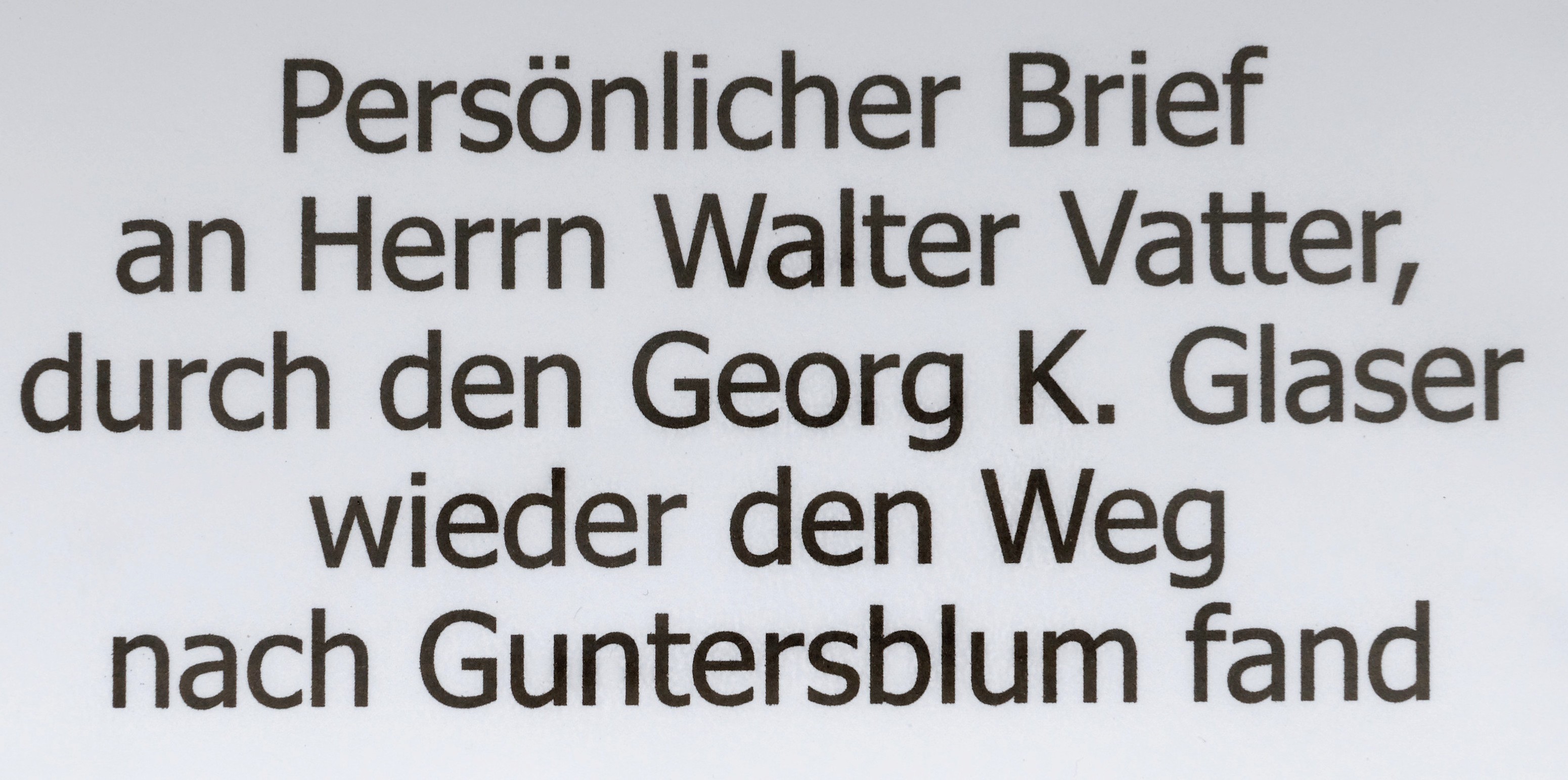 handgeschriebener Brief von Georg Glaser (Kulturverein Guntersblum CC BY-NC-SA)