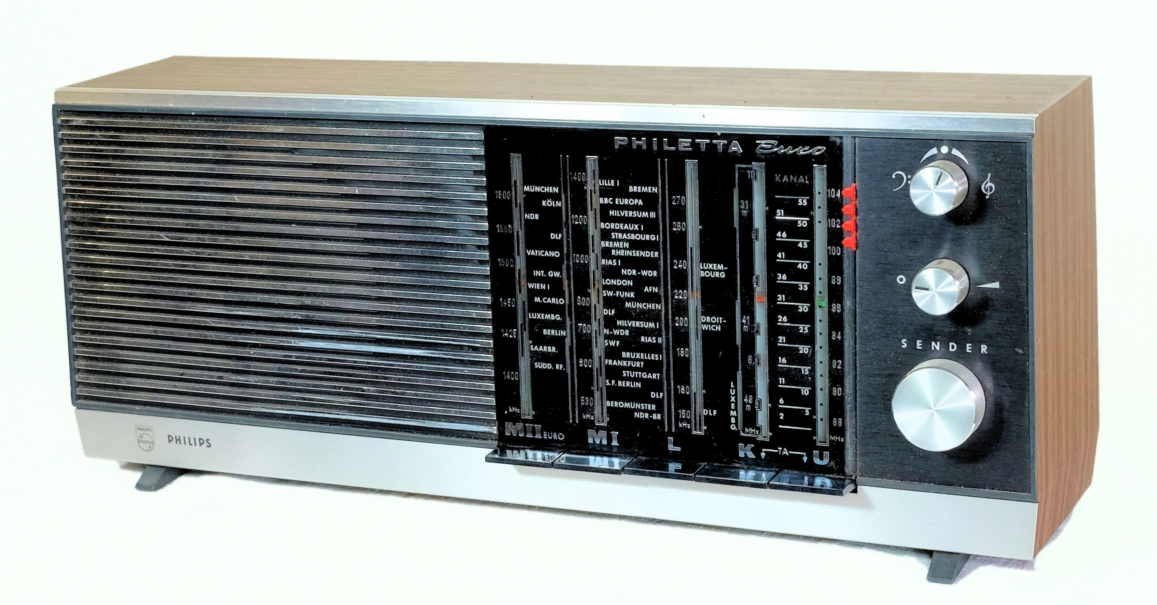 Transistorradio Philips Philetta 280 Euro Typ 12 RB280 (Volkskunde- und Freilichtmuseum Roscheider Hof CC0)