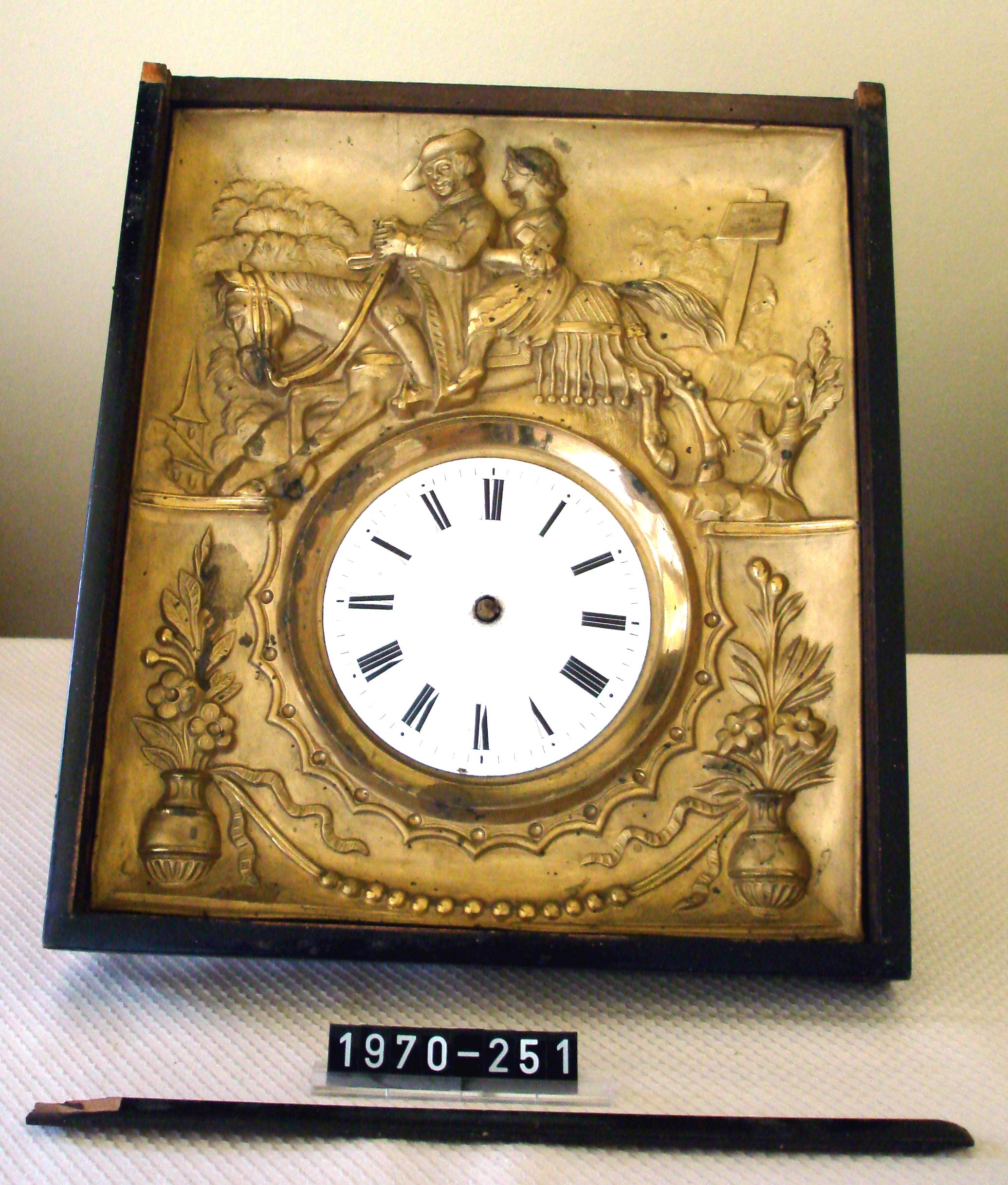 Uhr; Rahmenuhr; Kastenuhr mit Zeiger; Biedermeier, um 1850 (Stadtmuseum Bad Dürkheim, Museumsgesellschaft Bad Dürkheim e.V. CC BY-NC-SA)