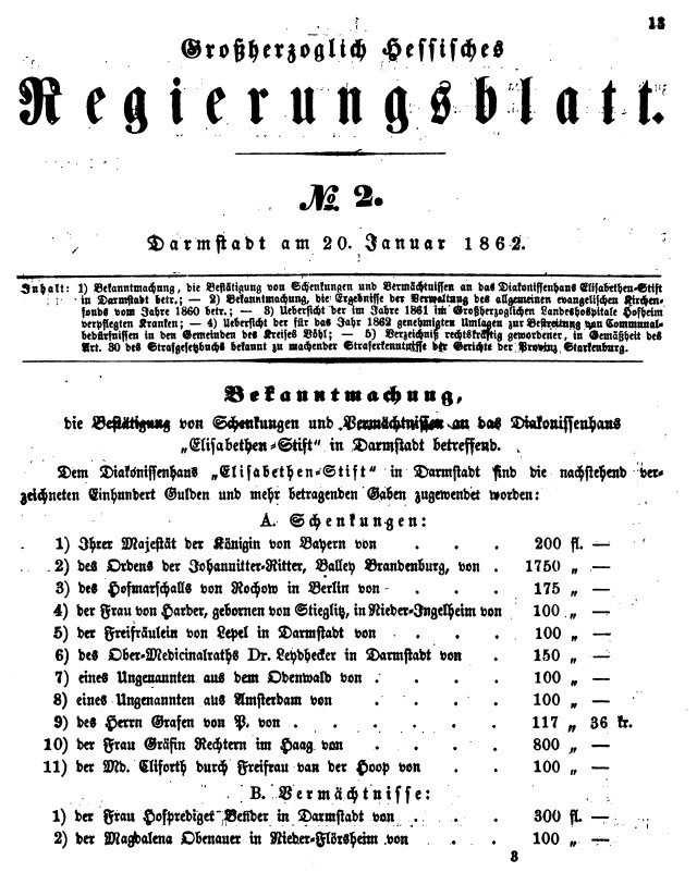 1862 Grossherzoglich hessisches Regierungsblatt (Kulturverein Guntersblum CC BY-NC-SA)