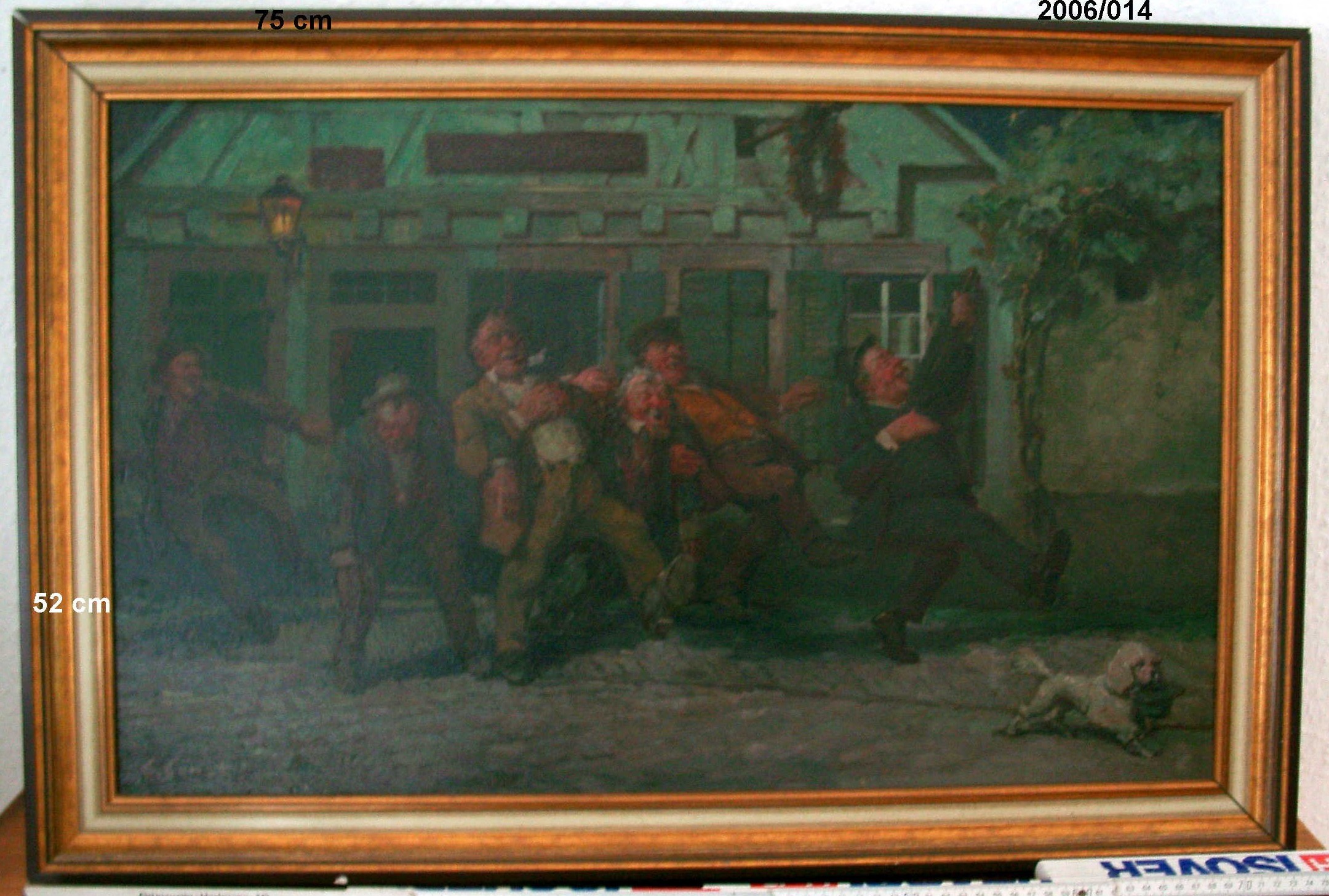 Ölgemälde; Gemälde: " Die Weinräs""; Gustav Ernst; um 1930 (Stadtmuseum Bad Dürkheim, Museumsgesellschaft Bad Dürkheim e.V. CC BY-NC-SA)