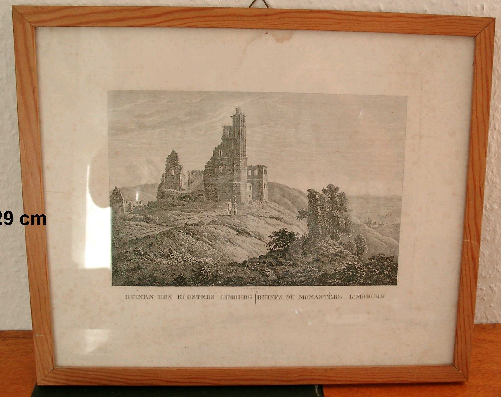 Bild; Stich: "Ruinen des Klosters Limburg"; J. Roux; 19. Jh. (Stadtmuseum Bad Dürkheim, Museumsgesellschaft Bad Dürkheim e.V. CC BY-NC-SA)