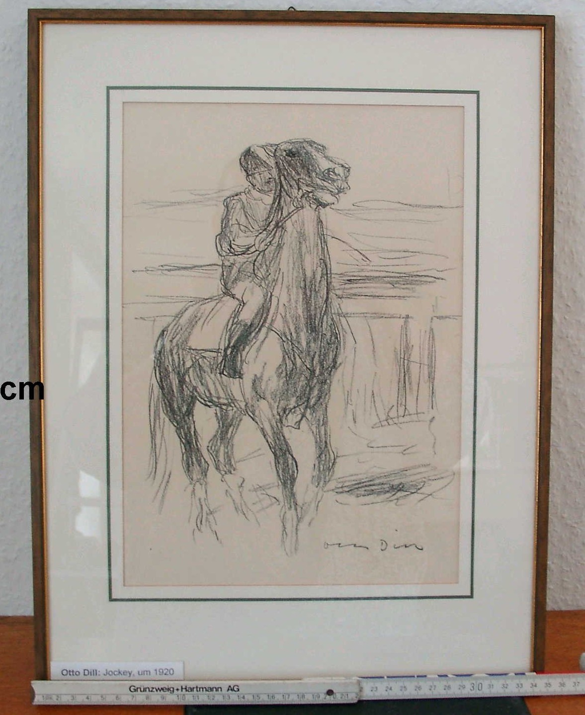 Bild; Zeichnung; Kreidezeichnung: "Jockey"; Otto Dill; um 1920 (Stadtmuseum Bad Dürkheim, Museumsgesellschaft Bad Dürkheim e.V. CC BY-NC-SA)