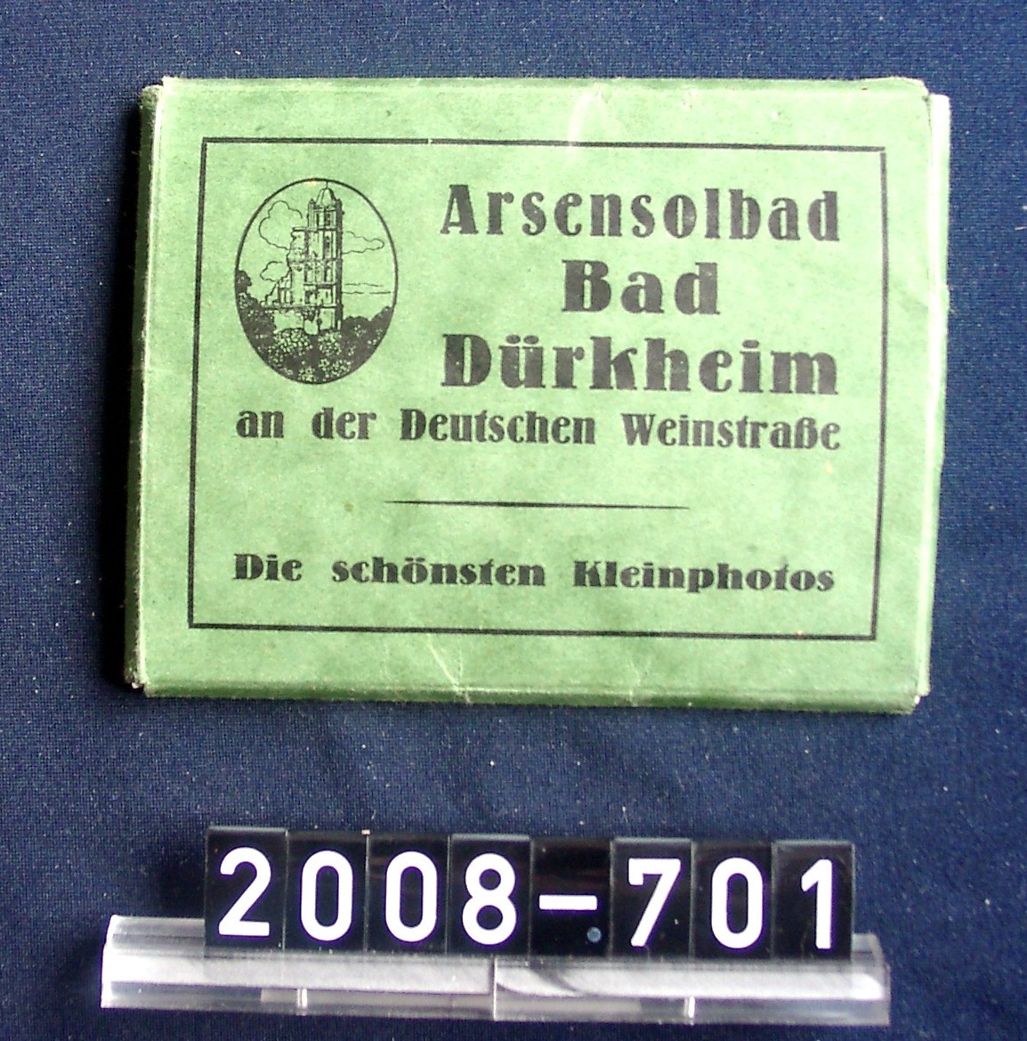Falttasche mit 15 alten S-W-Fotos von Bad Dürkheim; aus Nachlass der Sektkellerei Freudenmacher, Wachenheim; um 1920 (Stadtmuseum Bad Dürkheim, Museumsgesellschaft Bad Dürkheim e.V. CC BY-NC-SA)
