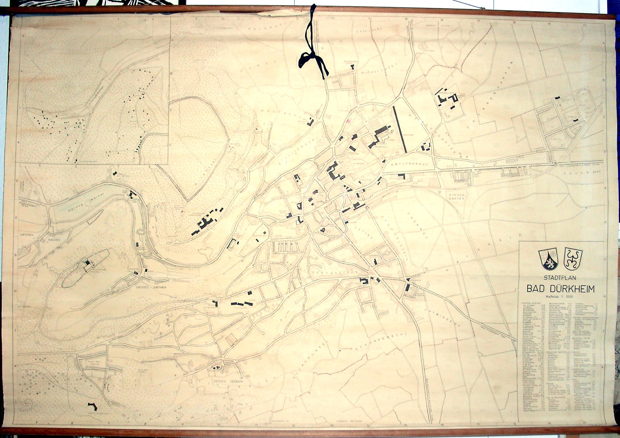 Landkarte; Anschauungstafel Nr. 2; um 1960 (Stadtmuseum Bad Dürkheim, Museumsgesellschaft Bad Dürkheim e.V. CC BY-NC-SA)