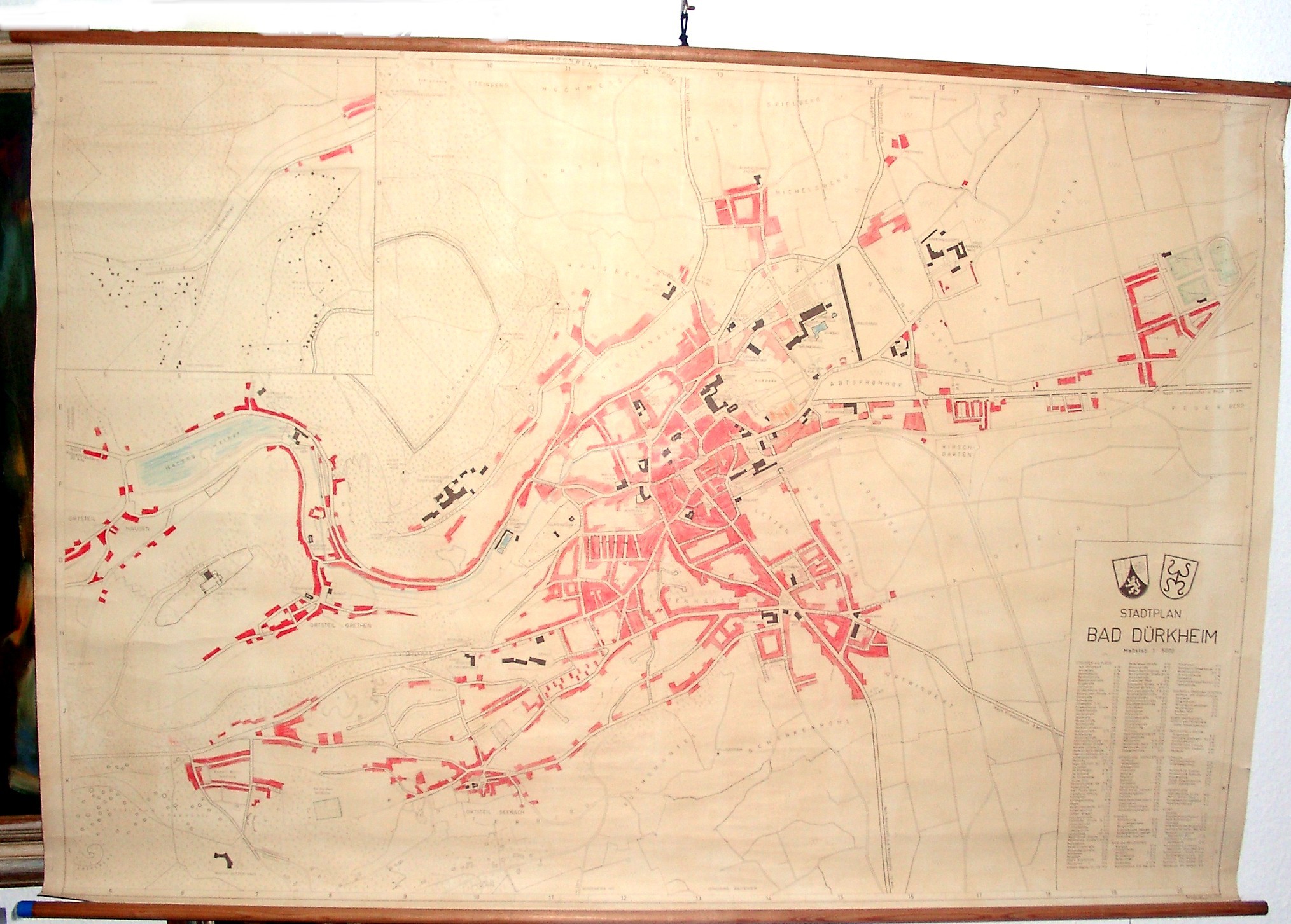 Landkarte; Anschauungstafel Nr. 3; um 1960 (Stadtmuseum Bad Dürkheim, Museumsgesellschaft Bad Dürkheim e.V. CC BY-NC-SA)