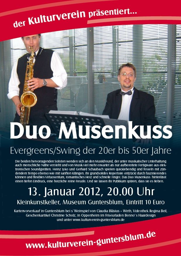 Plakate zur Bewerbung der Veranstaltungen in 2012 (Kulturverein Guntersblum CC BY-NC-SA)