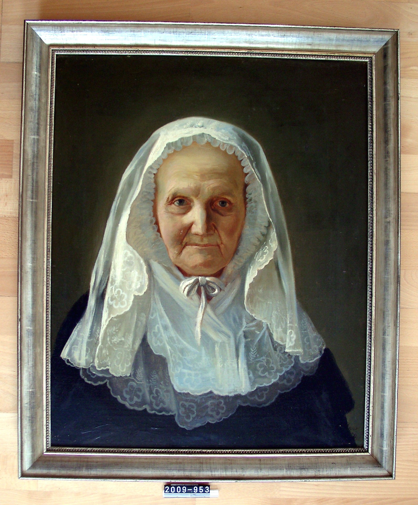 Porträt; Bild; Ölgemälde: "Ungsteiner Pfarrersfrau Marianna Leopold"; Carl Roux; 1850 (Stadtmuseum Bad Dürkheim, Museumsgesellschaft Bad Dürkheim e.V. CC BY-NC-SA)