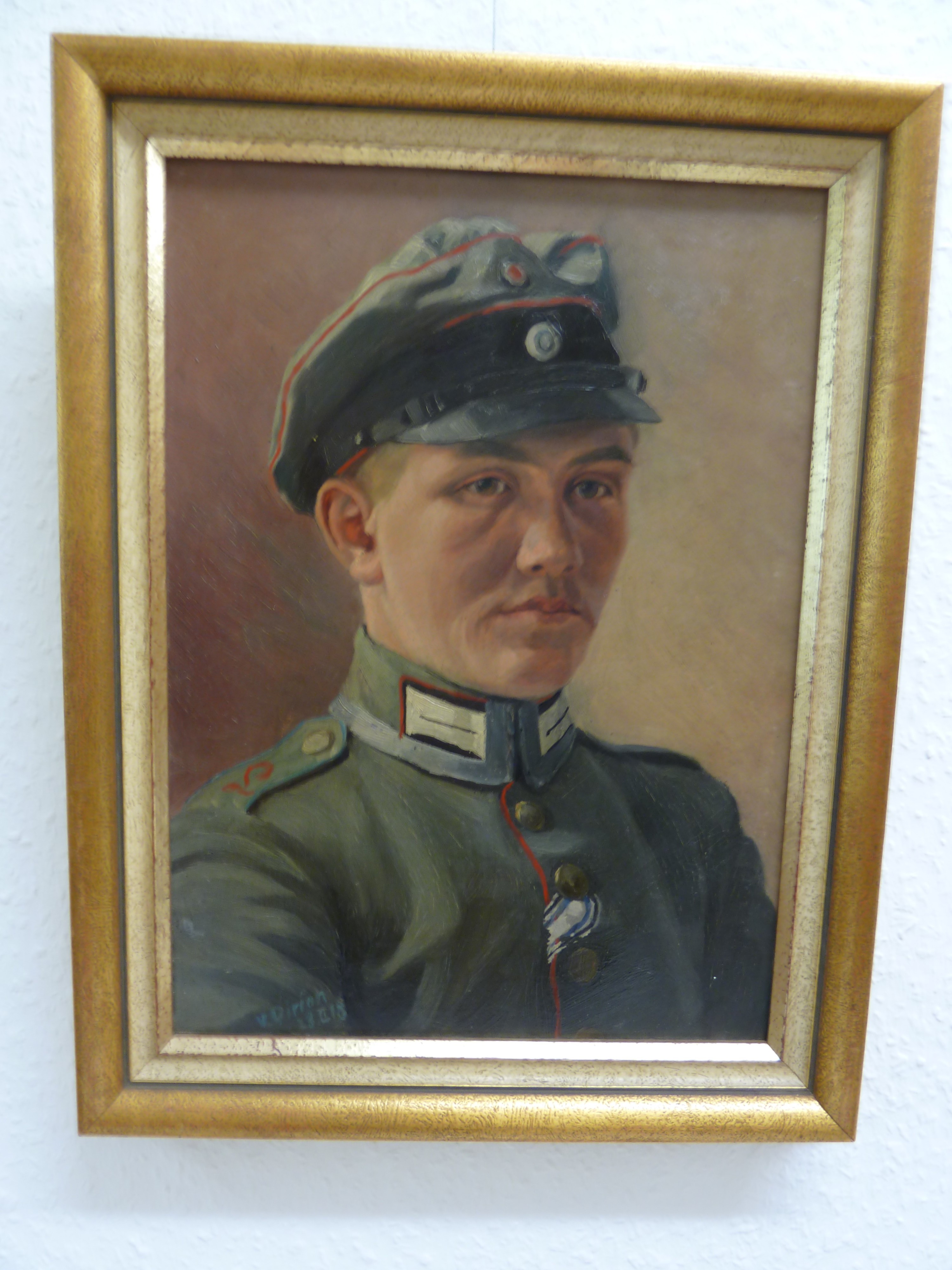 Portrait Ölgemälde Friedrich Dirion 1918, gerahmt (Stadtmuseum Bad Dürkheim, Museumsgesellschaft Bad Dürkheim e.V. CC BY-NC-SA)