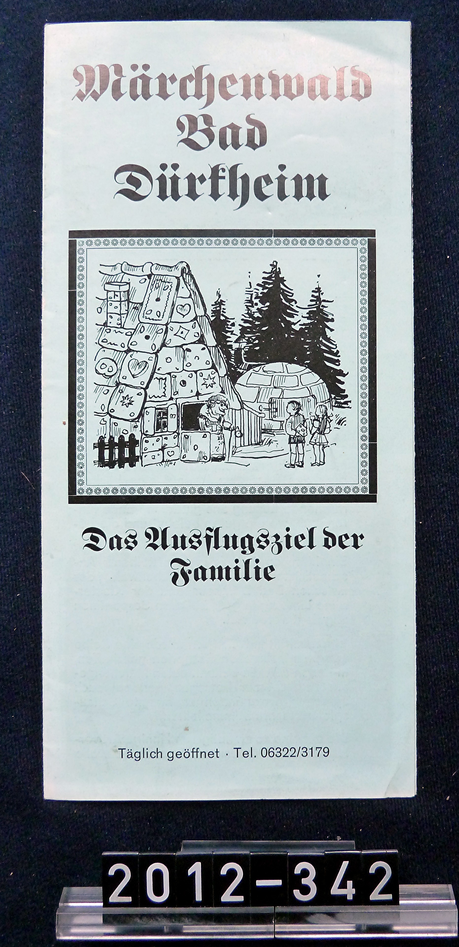 Prospekt; Faltblatt; Flyer: "Märchenwald Bad Dürkheim"; um 1950 (Stadtmuseum Bad Dürkheim, Museumsgesellschaft Bad Dürkheim e.V. CC BY-NC-SA)
