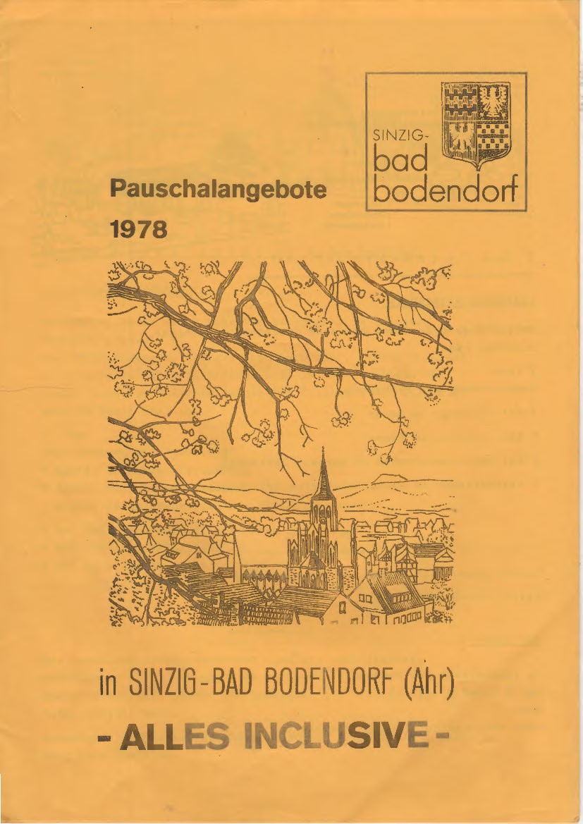 Pauschalangebote 1978 verschiedener Gästehäuser in Bad Bodendorf (Heimatmuseum und -Archiv Bad Bodendorf CC BY-NC-SA)