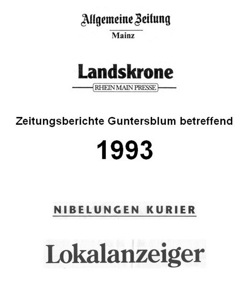 1993 Zeitungsberichte Guntersblum betreffend (Kulturverein Guntersblum CC BY-NC-SA)