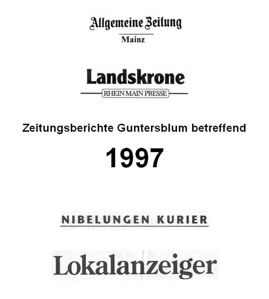 1997 Zeitungsberichte Guntersblum betreffend (Kulturverein Guntersblum CC BY-NC-SA)
