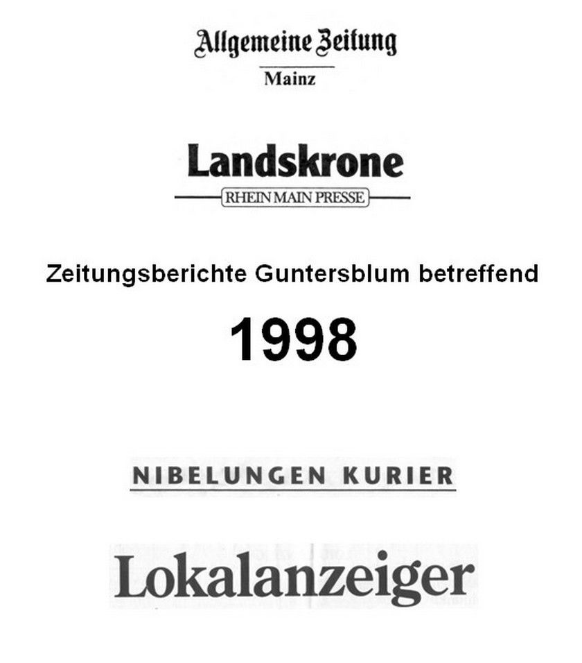 1998 Zeitungsberichte Guntersblum betreffend (Kulturverein Guntersblum CC BY-NC-SA)