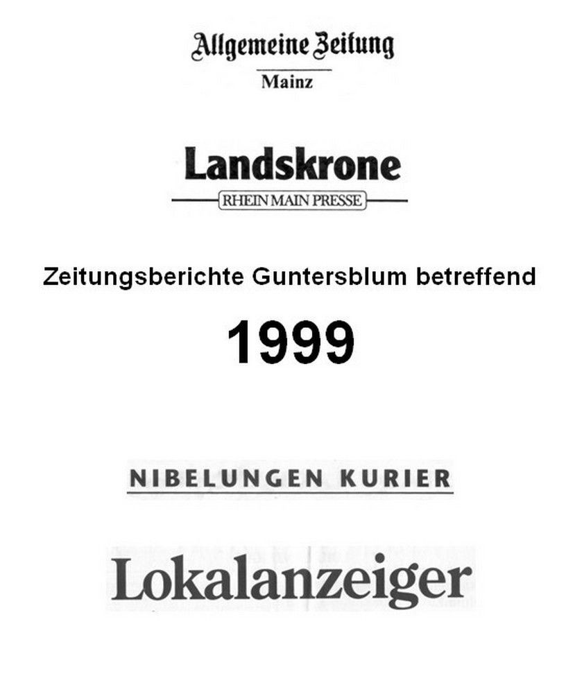 1999 Zeitungsberichte Guntersblum betreffend (Kulturverein Guntersblum CC BY-NC-SA)