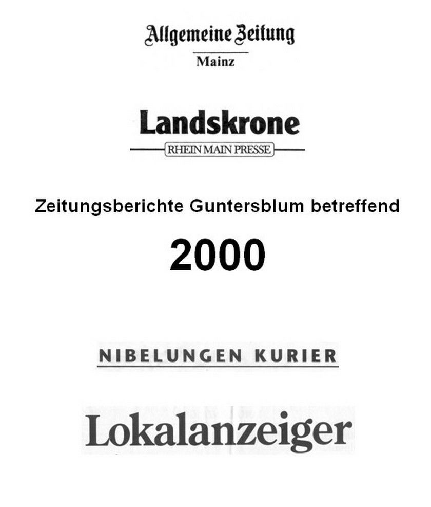 2000 Zeitungsberichte Guntersblum betreffend (Kulturverein Guntersblum CC BY-NC-SA)