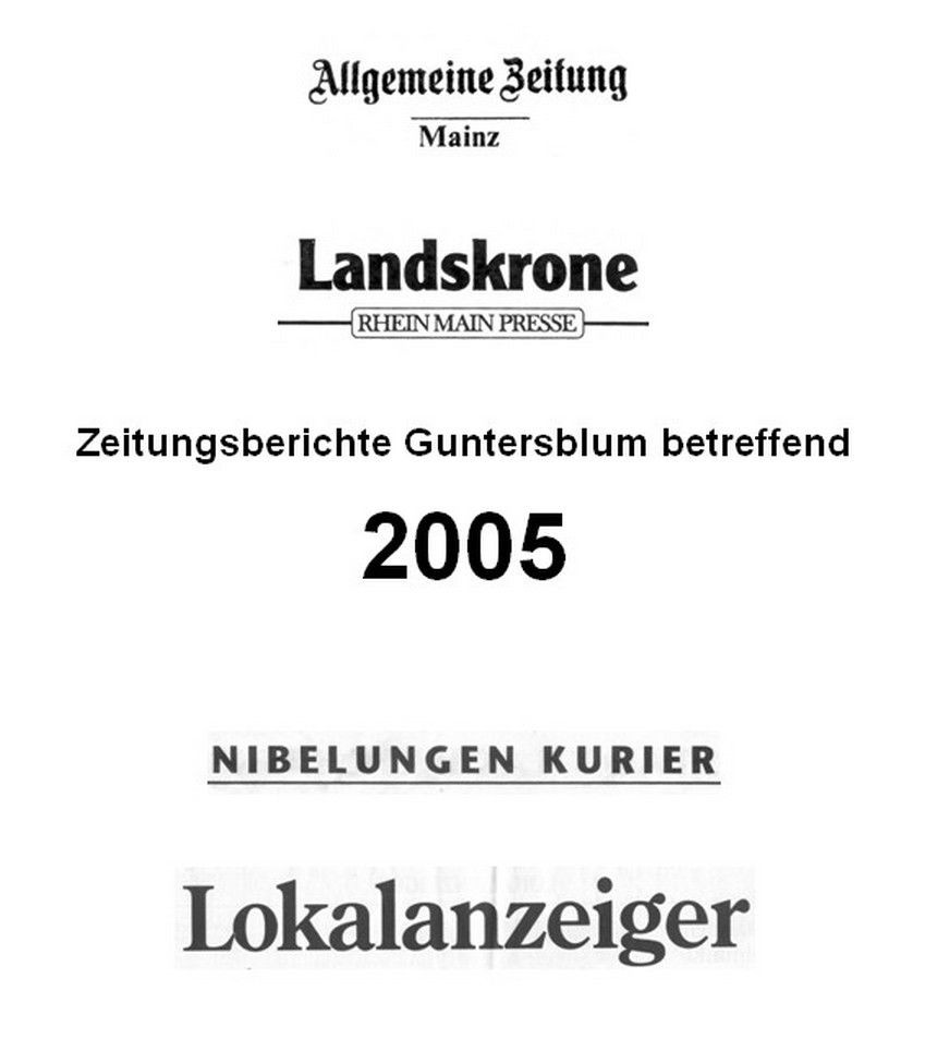 2005 Zeitungsberichte Guntersblum betreffend (Kulturverein Guntersblum CC BY-NC-SA)