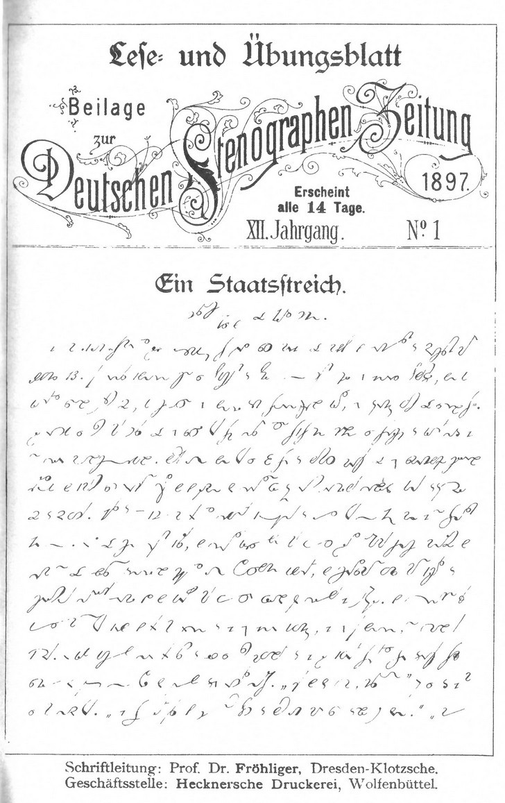 Beilagen zur Deutschen Stenographen-Zeitung (Museum Guntersblum im Kellerweg 56 CC BY-NC-SA)