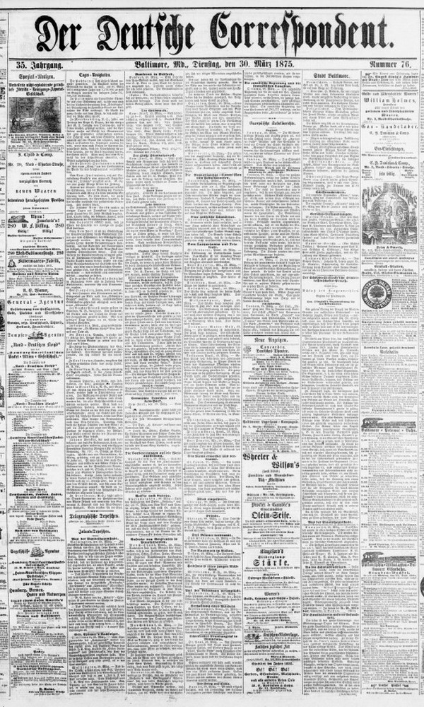 Berichte in US Zeitungen, die Guntersblum enthalten (Kulturverein Guntersblum CC BY-NC-SA)