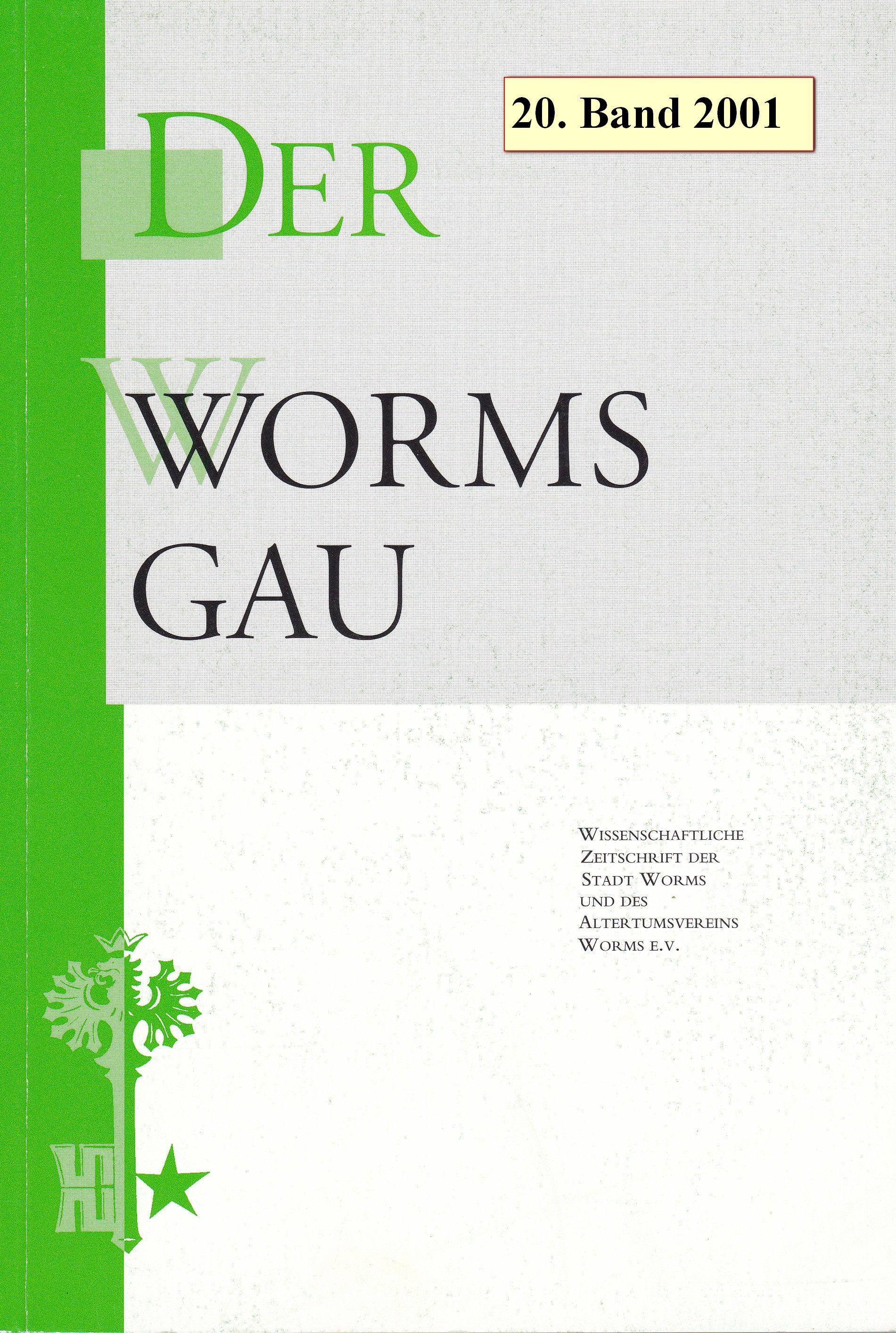 Der Wormsgau 20. Band - 2001 (Museum Guntersblum  im Kellerweg 20 CC BY-NC-SA)