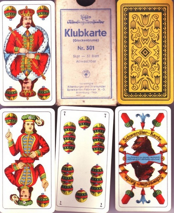 Echte Altenburg-Stralsünder Klubkarte (Glockenblume) Nr. 301 (Kulturverein Guntersblum CC BY-NC-SA)