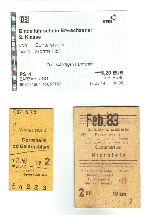 Eisenbahn Fahrkarten (Kulturverein Guntersblum CC BY-NC-SA)
