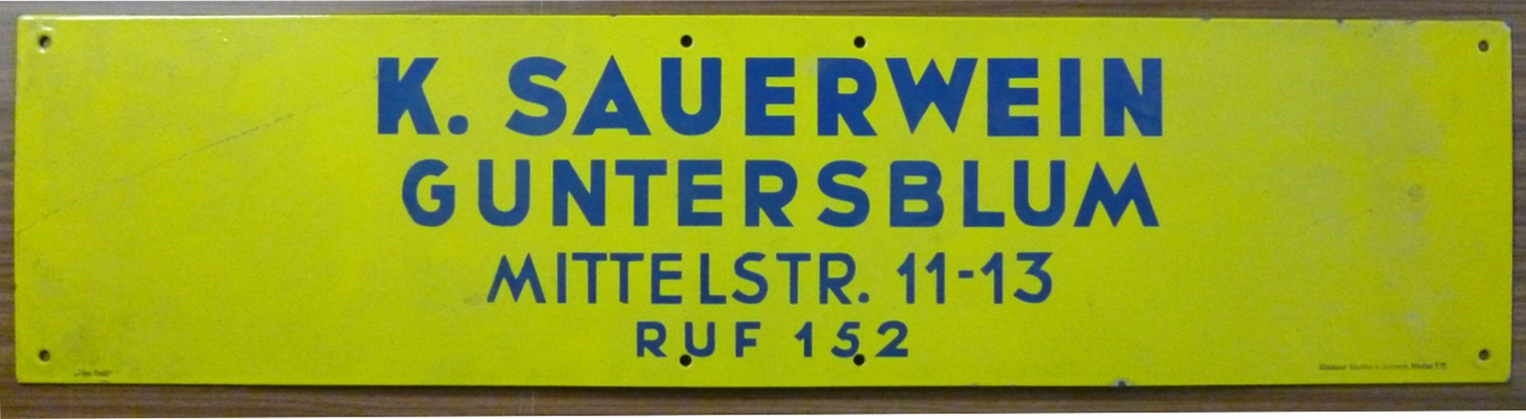 Emailschild Sauerwein (Kulturverein Guntersblum CC BY-NC-SA)