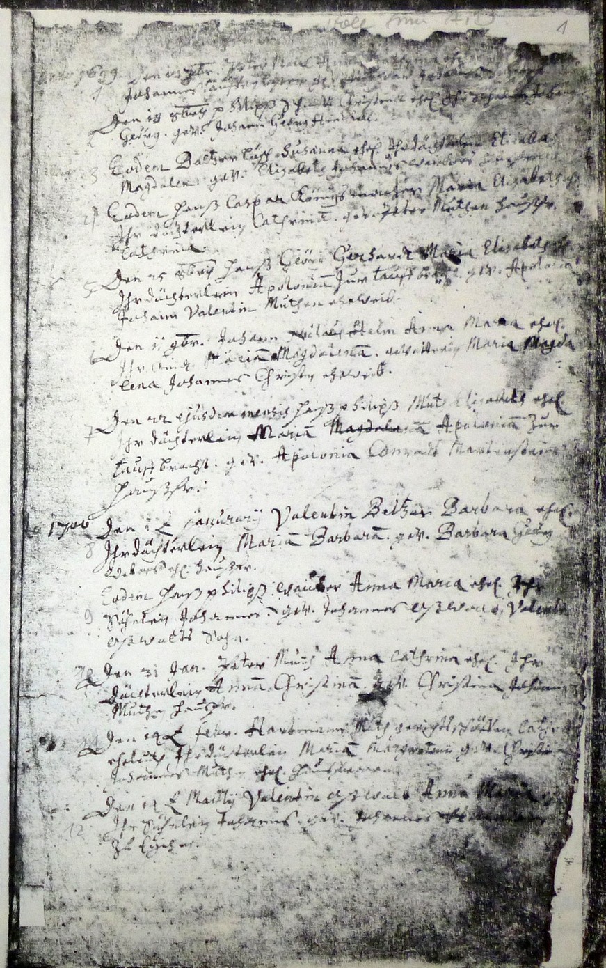 Erstes reformiertes Kirchenbuch von Gimbsheim 1699-1752 (Kulturverein Guntersblum CC BY-NC-SA)