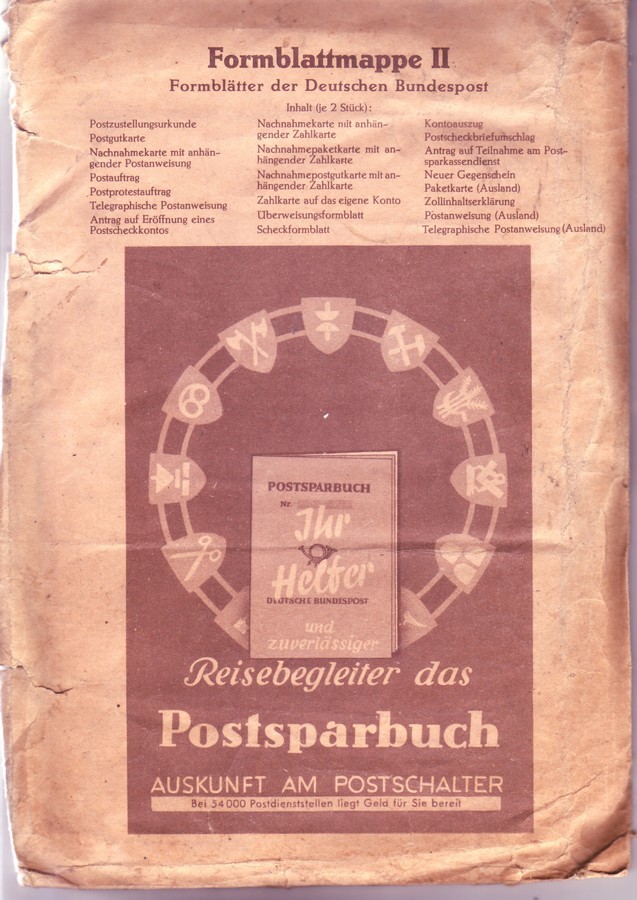 Formblätter der Deutschen Bundespost für den Schulunterricht (Kulturverein Guntersblum CC BY-NC-SA)