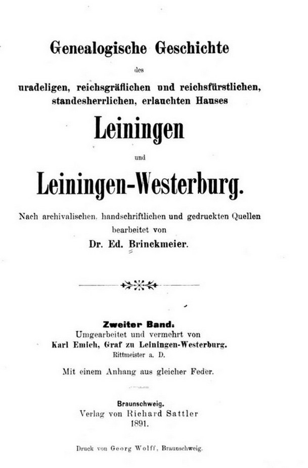 Genealogische Geschichte des Hauses Leiningen (Museum Guntersblum im Kellerweg 61 CC BY-NC-SA)