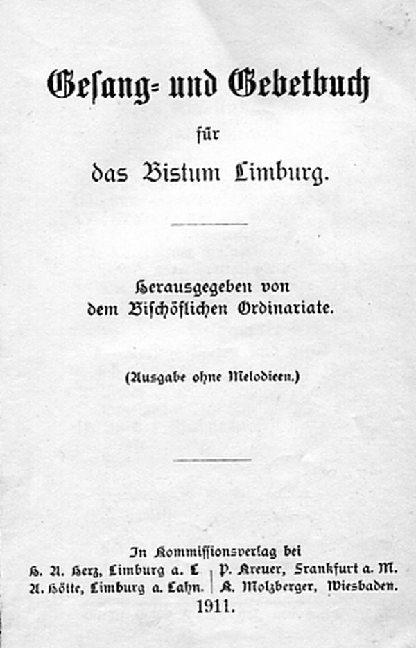 Gesang- und Gebetbuch für das Bistum Limburg (Kulturverein Guntersblum CC BY-NC-SA)