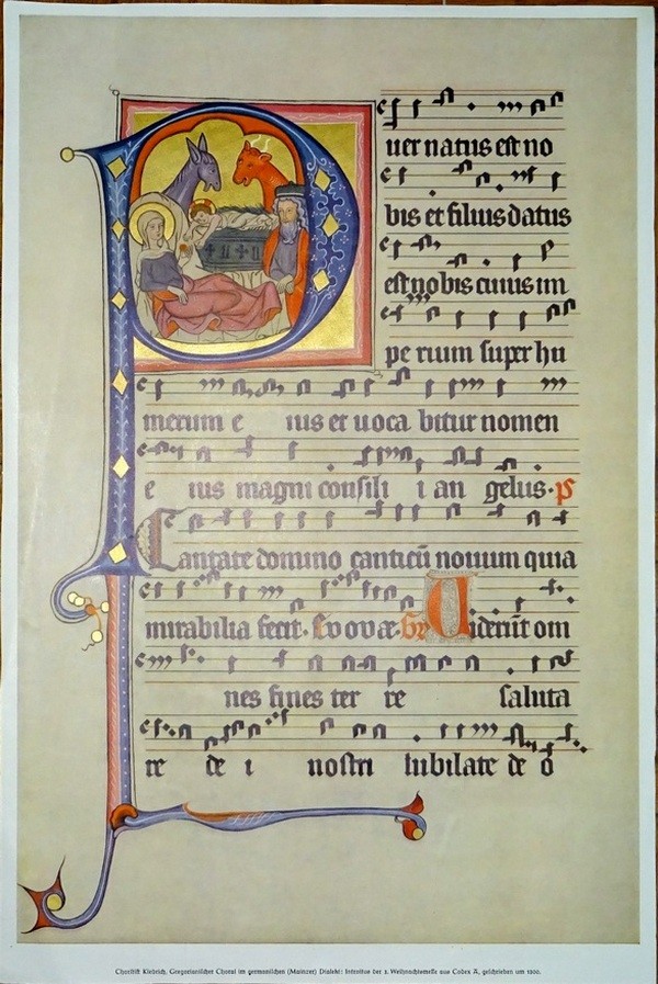 Gregorianischer Choral im germanischen (Mainzer) Dialekt (Kulturverein Guntersblum CC BY-NC-SA)