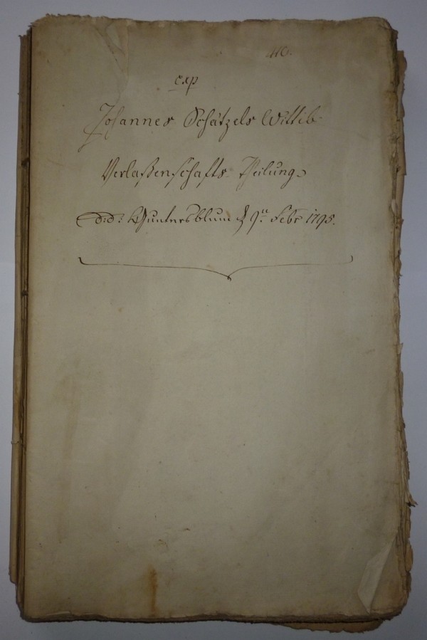 Johannes Schätzels Wittib Verlaßenschafts-Teilung 1795 (Kulturverein Guntersblum CC BY-NC-SA)