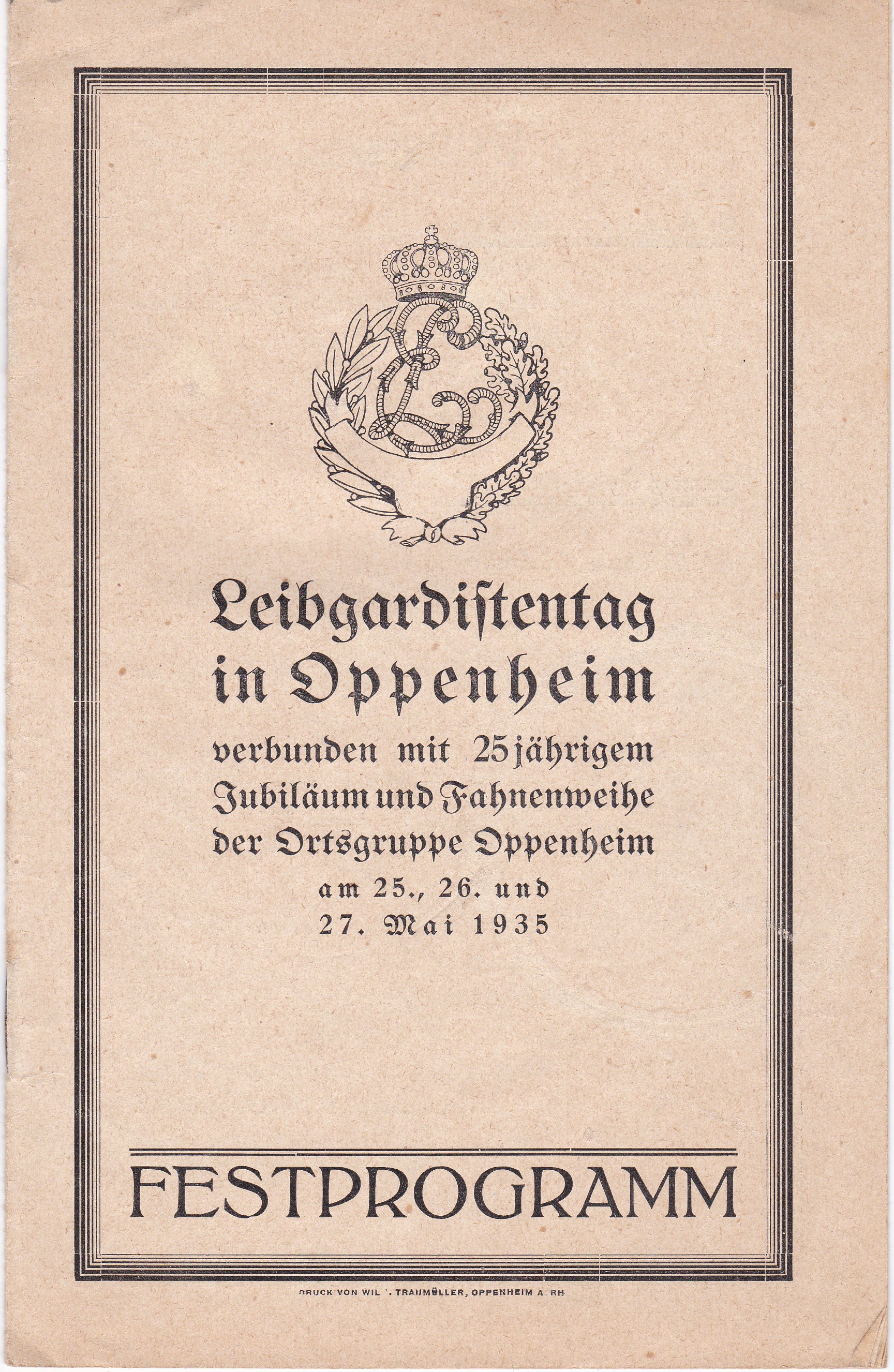 Leibgardistentag in Oppenheim am 25 - 27. Mai 1935 (Museum Guntersblum  im Kellerweg 20 CC BY-NC-SA)