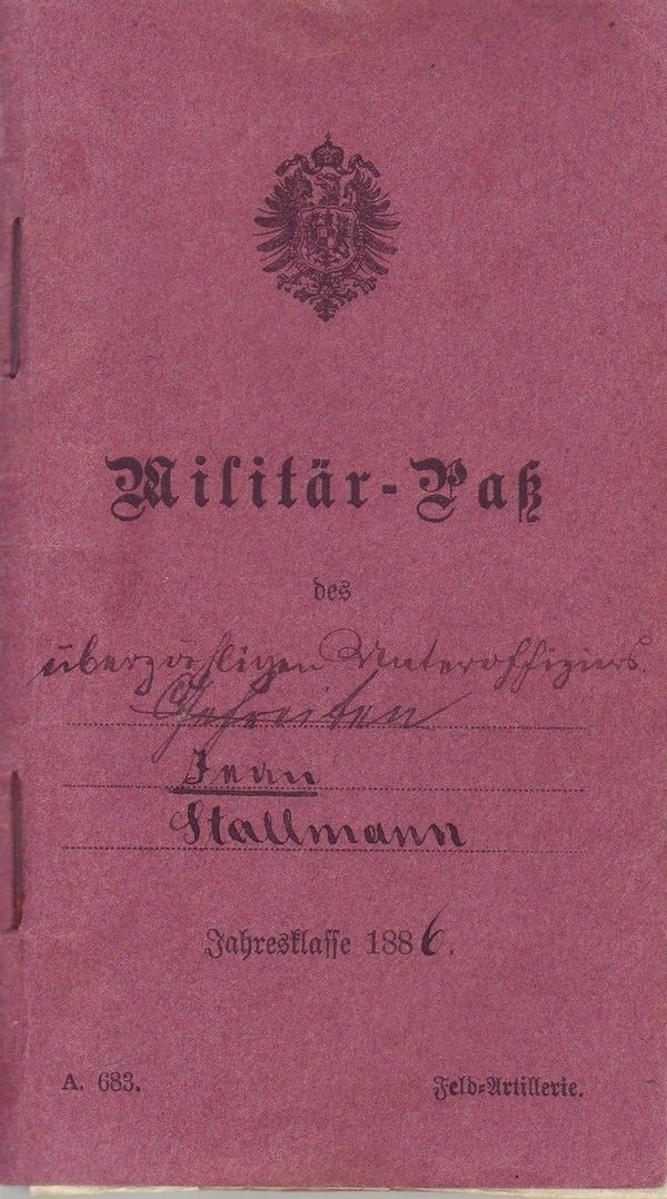 Militär-Unterlagen von Jean Stallmann Uelversheim (Kulturverein Guntersblum CC BY-NC-SA)
