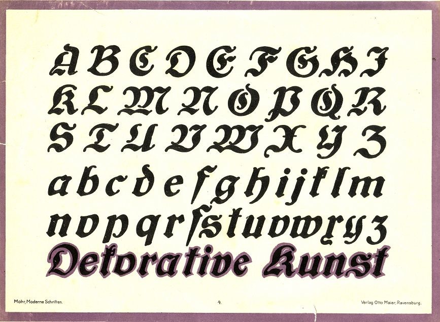 Moderne Schriften - 15 Alphabete (Kulturverein Guntersblum CC BY-NC-SA)