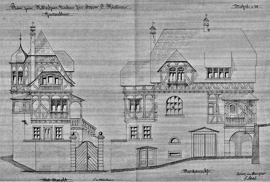 Plan zur Kelterhaus-Umbau für Carl Küstner, Guntersblum (Kulturverein Guntersblum CC BY-NC-SA)