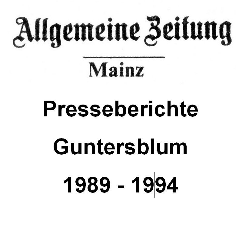 Presseberichte Guntersblum 1989-94 (Kulturverein Guntersblum CC BY-NC-SA)