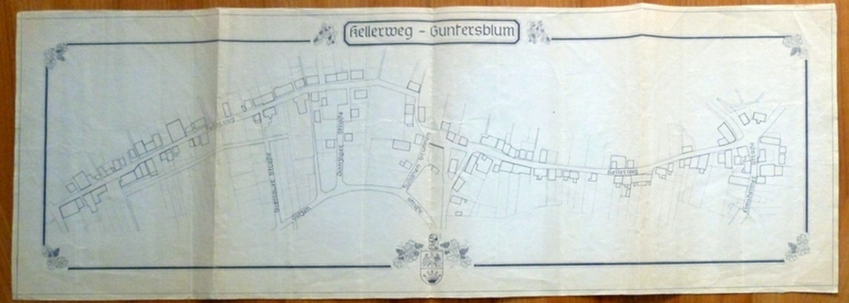 Straßenplan Kellerweg (Kulturverein Guntersblum CC BY-NC-SA)
