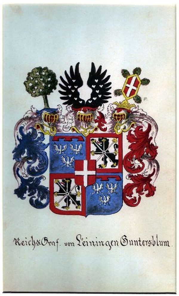 Wappen des Reichgrafen von Leiningen Guntersblum (Kulturverein Guntersblum CC BY-NC-SA)