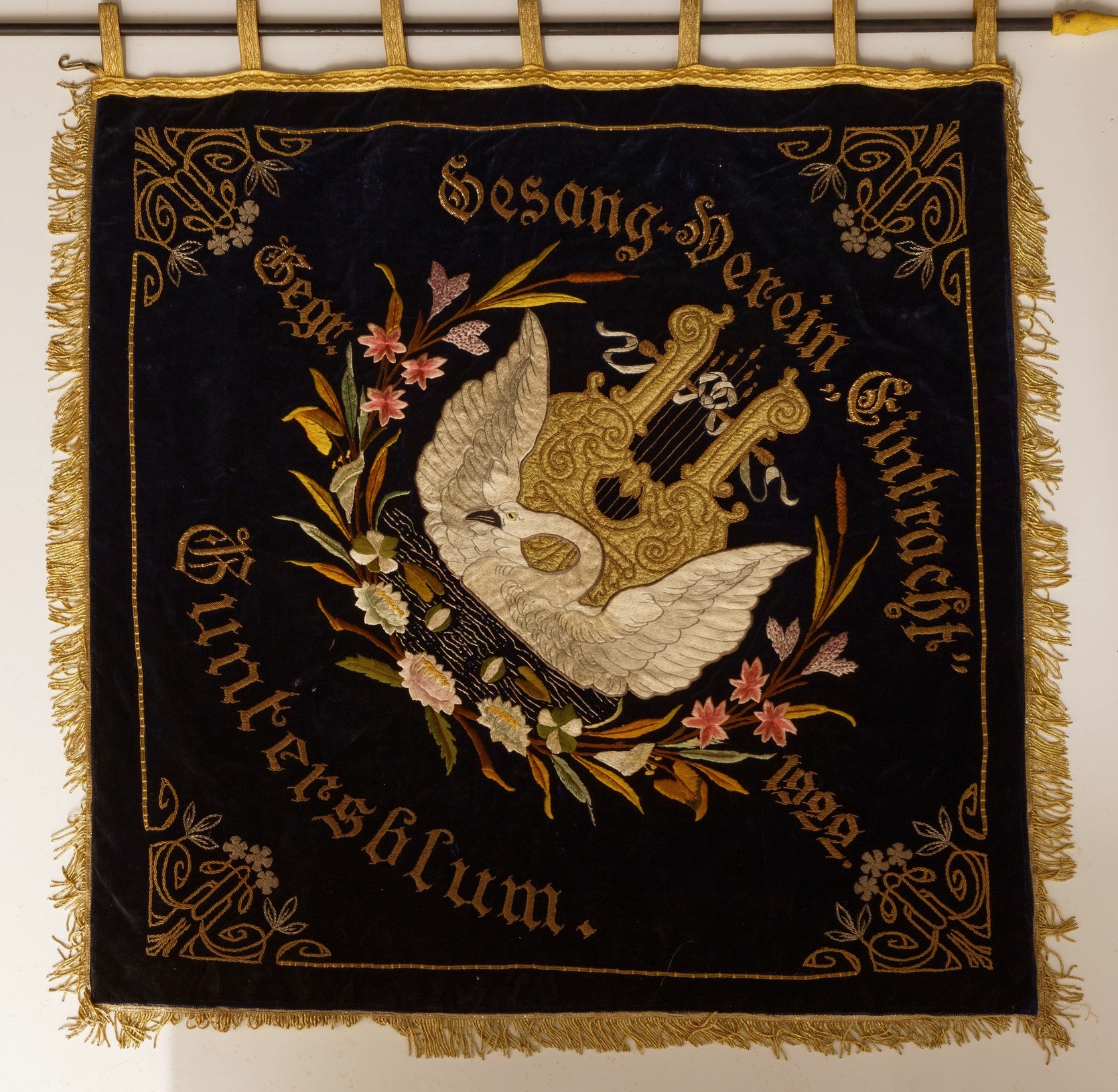 Fahne des Gesang-Verein Eintracht Guntersblum (Museum Guntersblum CC BY-NC-SA)