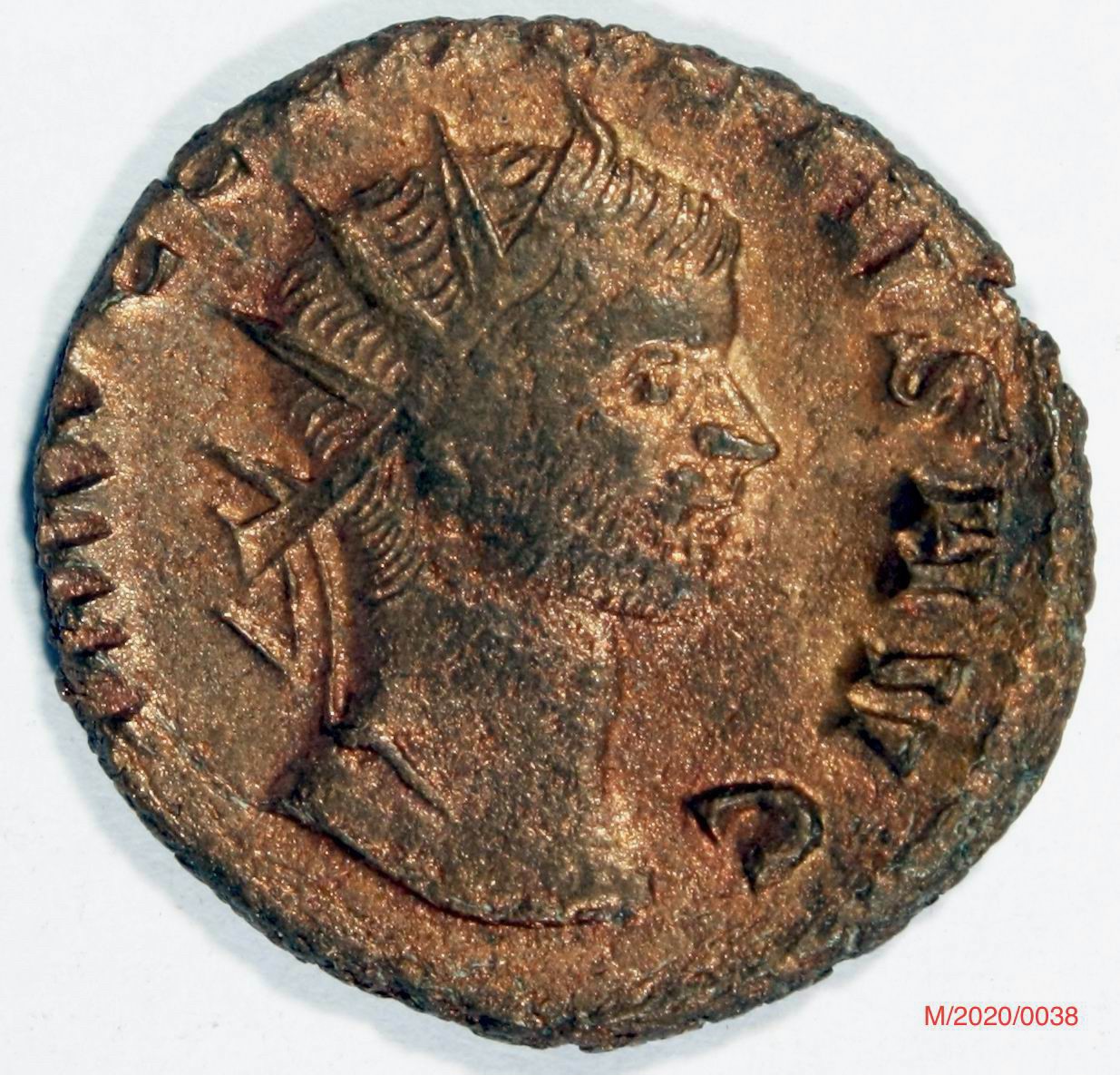 Römische Münze, Nominal Antoninian, Prägeherr Claudius II., Prägeort Rom , Original (Museumsgesellschaft Bad Dürkheim e.V. CC BY-NC-SA)