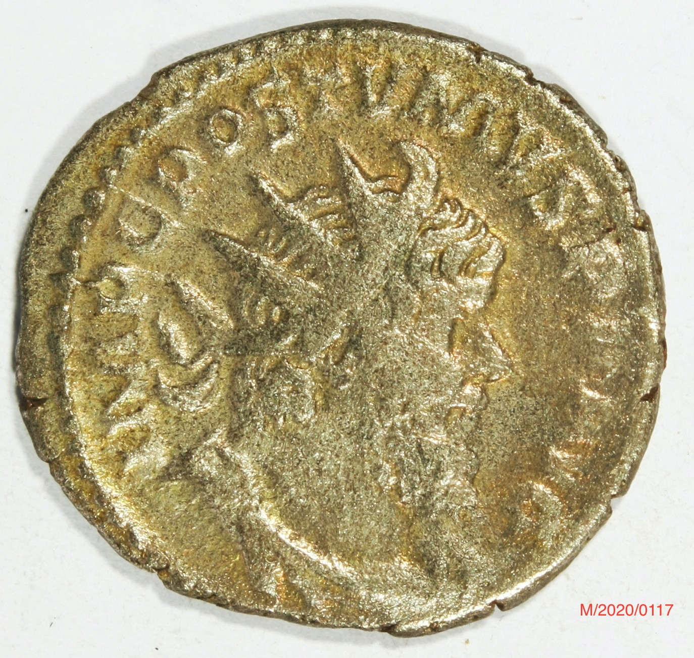 Römische Münze, Nominal Antoninian, Prägeherr Postumus, Prägeort Lyon ,Original (Museumsgesellschaft Bad Dürkheim e.V. CC BY-NC-SA)