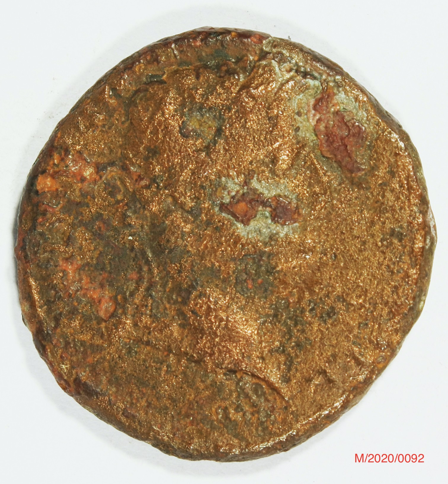 Römische Münze, Nominal As, Prägeherr Augustus, Prägeort Lyon , Original (Museumsgesellschaft Bad Dürkheim e.V. CC BY-NC-SA)