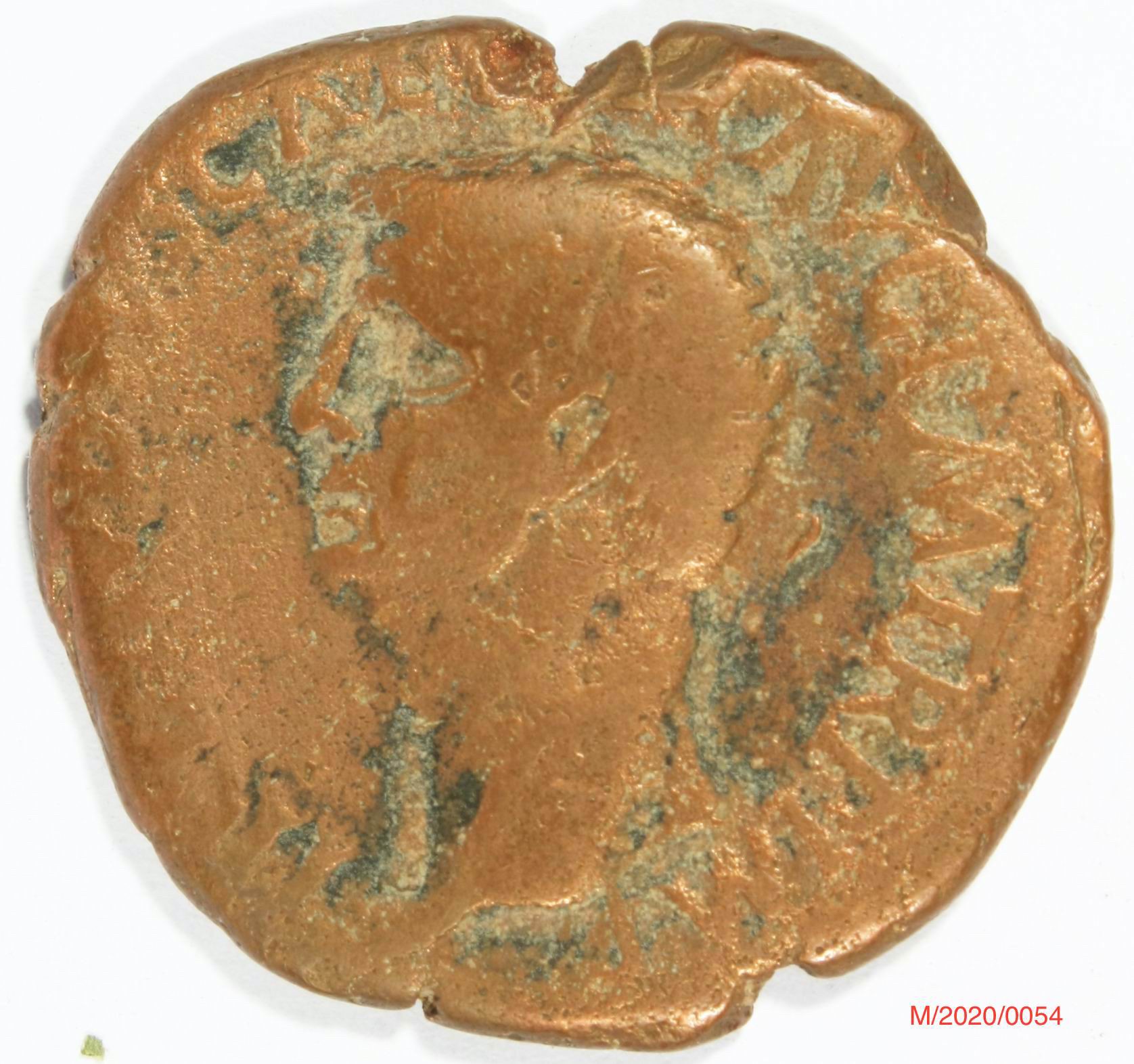 Römische Münze, Nominal As, Prägeherr Claudius I., Prägeort Rom , Original (Museumsgesellschaft Bad Dürkheim e.V. CC BY-NC-SA)