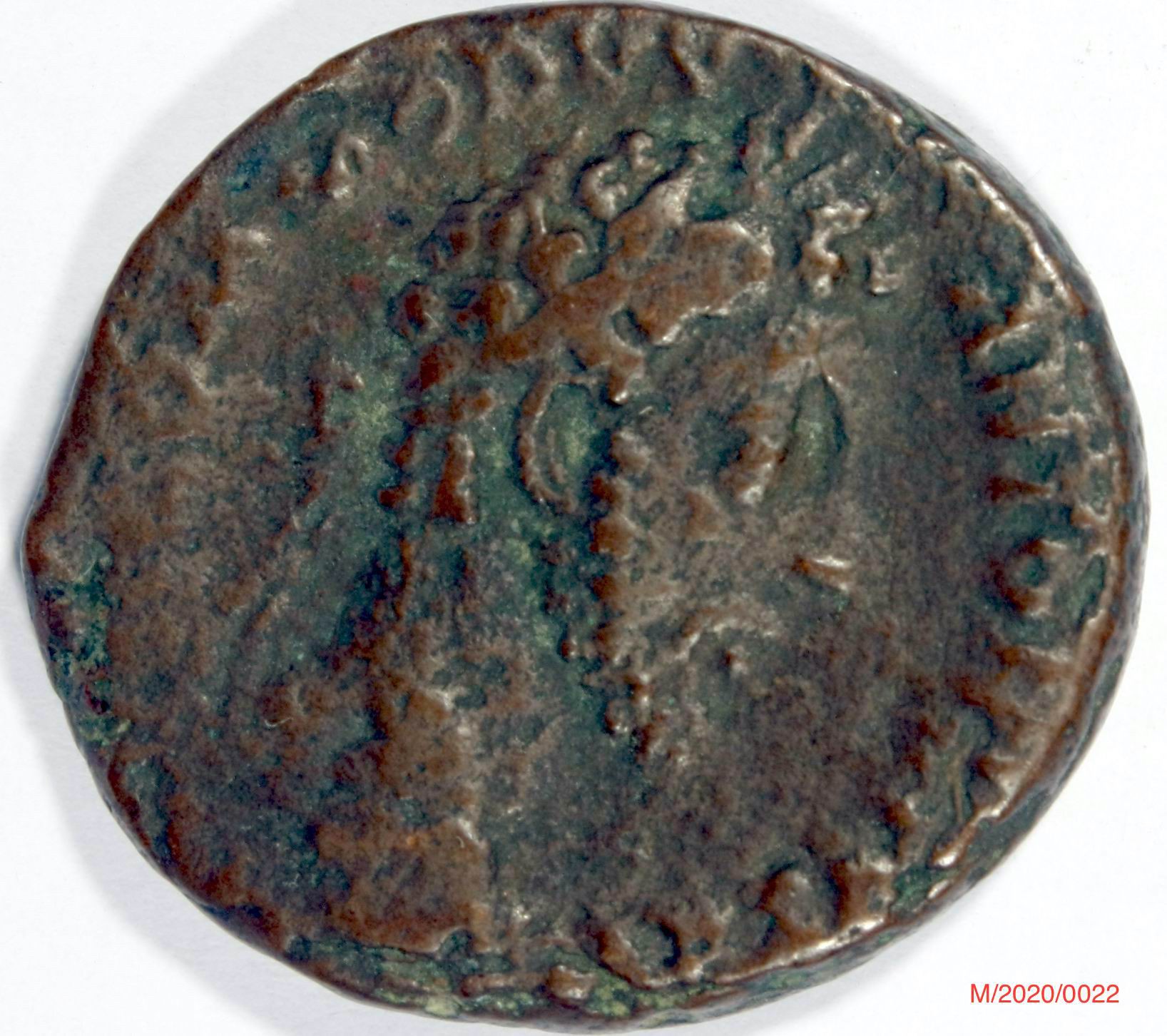 Römische Münze, Nominal As, Prägeherr Commodus, Prägeort Rom ,Original (Museumsgesellschaft Bad Dürkheim e.V. CC BY-NC-SA)